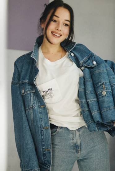 Jean OVERSIZE Jacket, Blue Denim, Vintage Style Jacket Galya